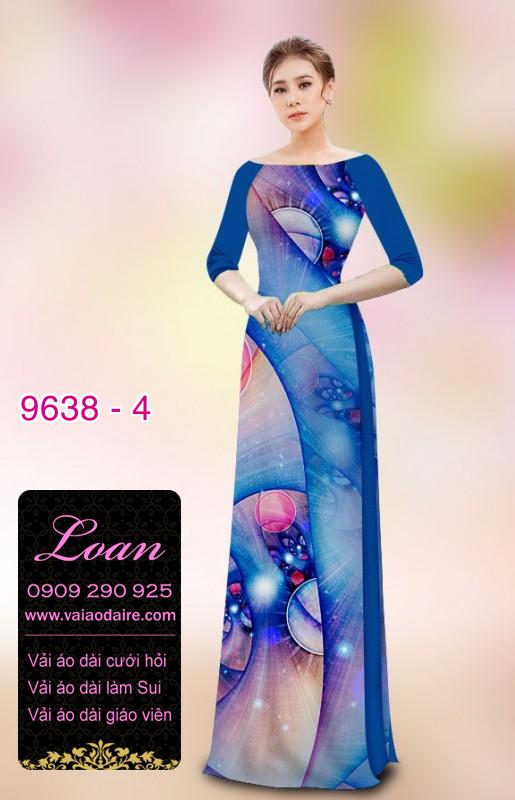 Vải áo dài hoa 3D