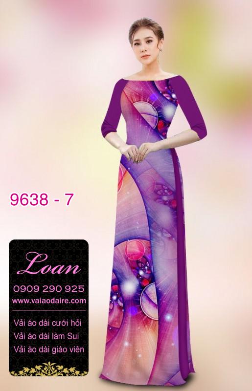 Vải áo dài hoa 3D