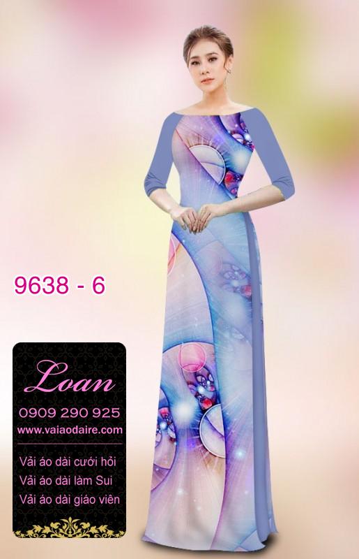 Vải áo dài hoa 3D