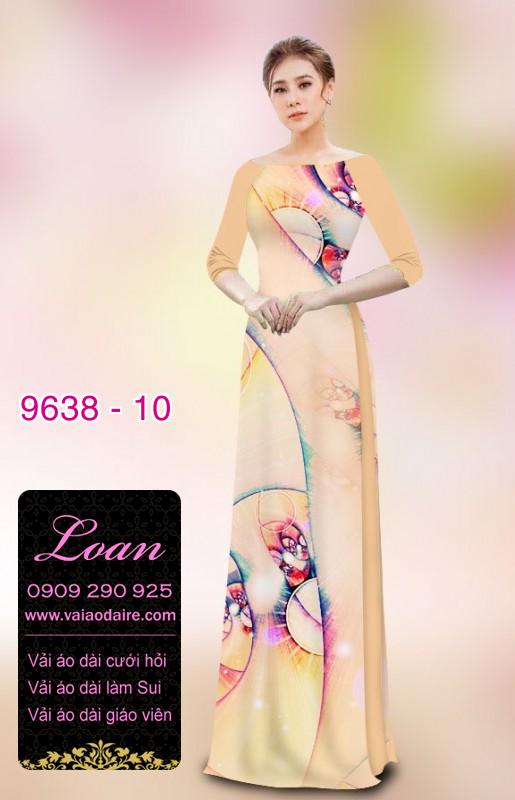 Vải áo dài hoa 3D