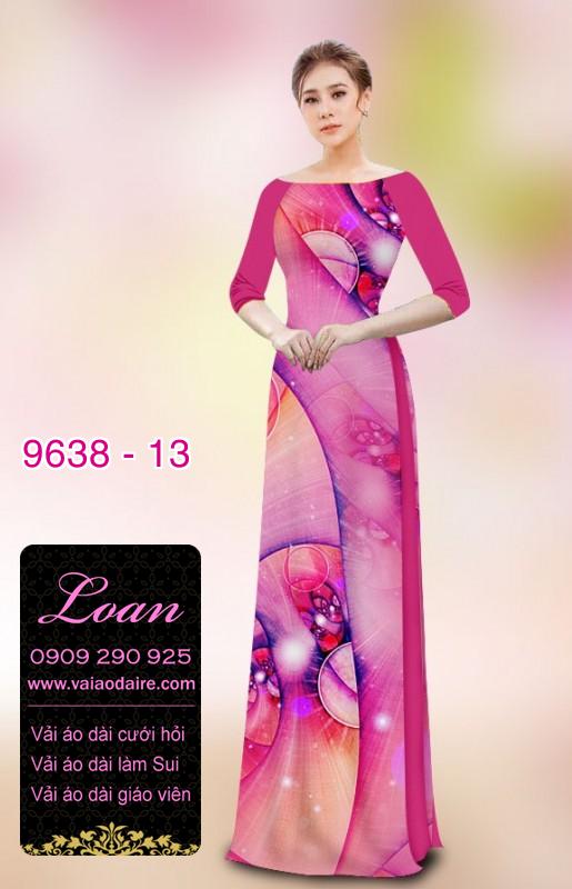 Vải áo dài hoa 3D