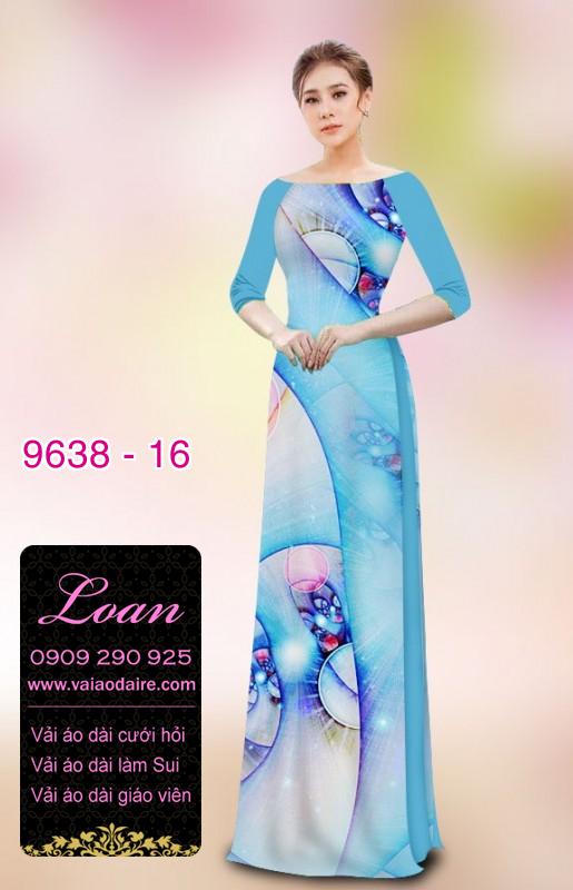 Vải áo dài hoa 3D