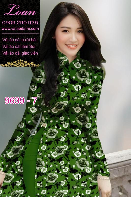 Vải áo dài hoa nhí