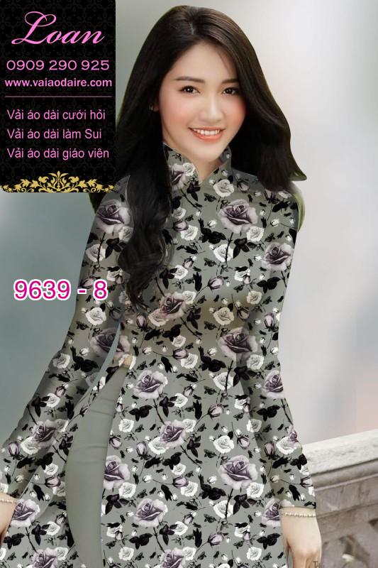 Vải áo dài hoa nhí