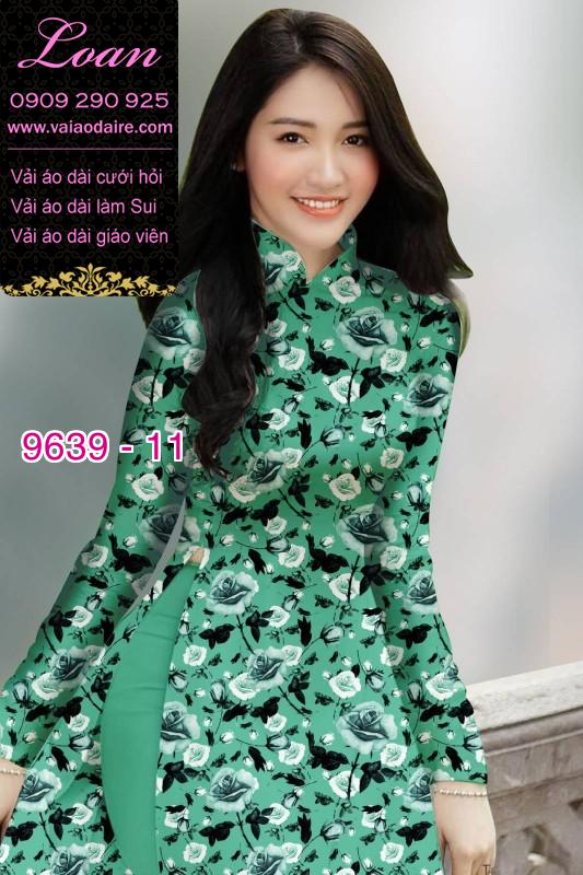 Vải áo dài hoa nhí