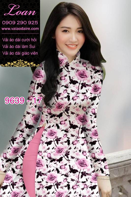 Vải áo dài hoa nhí