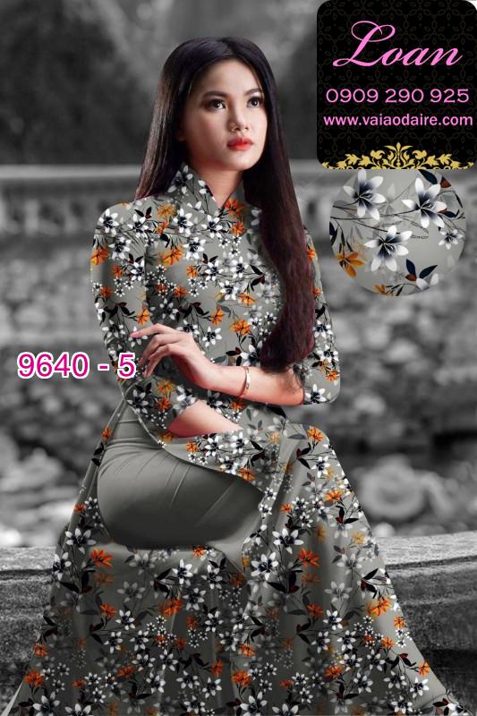 Vải áo dài hoa nhí