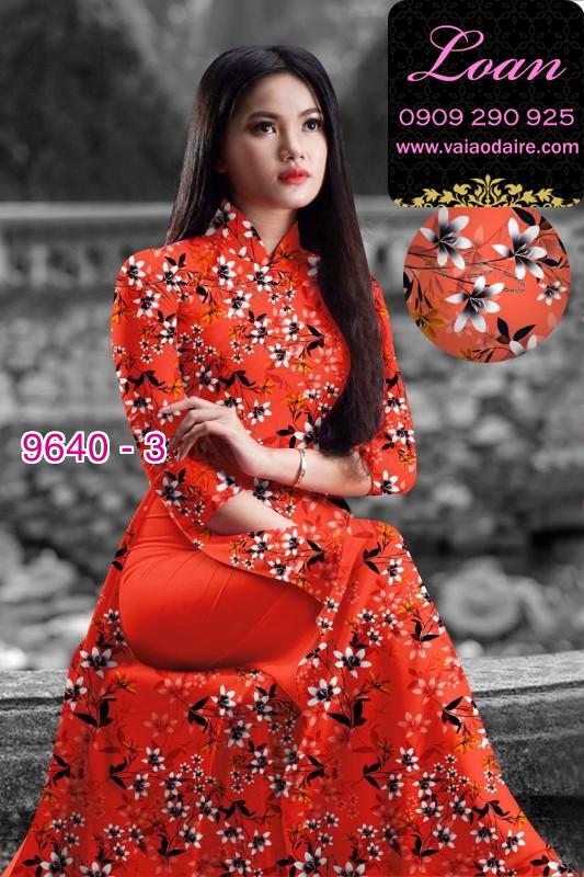 Vải áo dài hoa nhí