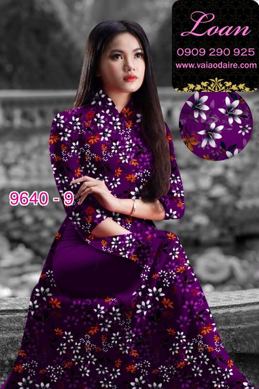 Vải áo dài hoa nhí