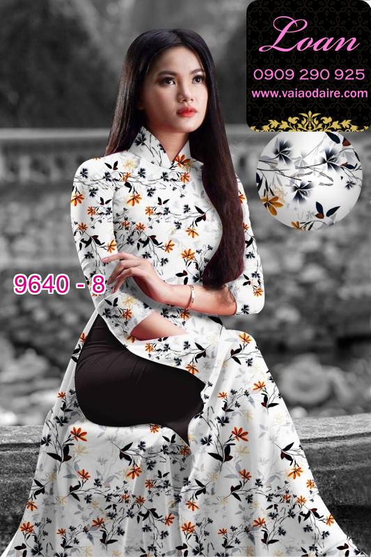 Vải áo dài hoa nhí