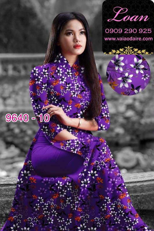 Vải áo dài hoa nhí