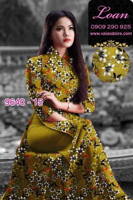 Vải áo dài hoa nhí
