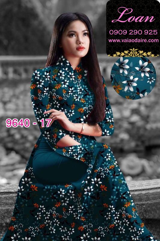 Vải áo dài hoa nhí