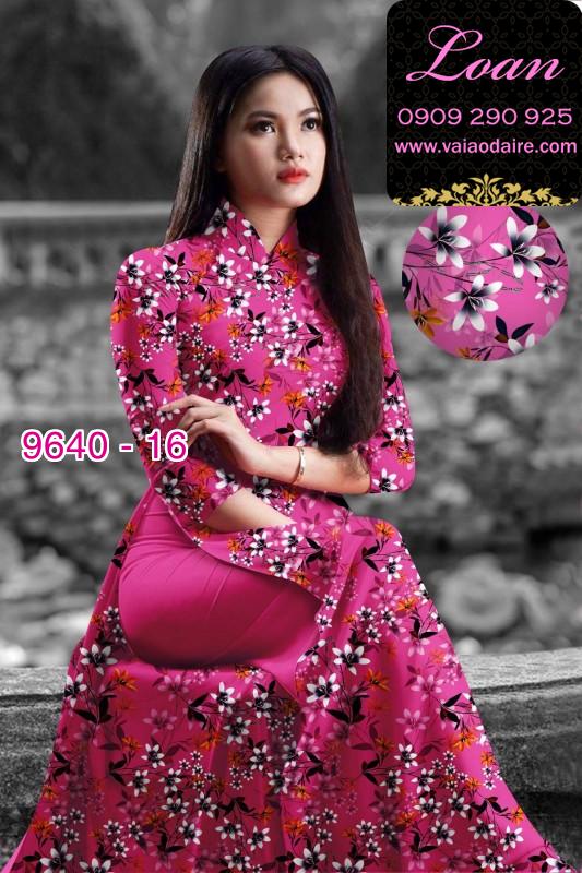 Vải áo dài hoa nhí