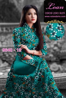 Vải áo dài hoa nhí-