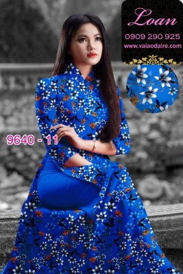 Vải áo dài hoa nhí-6947