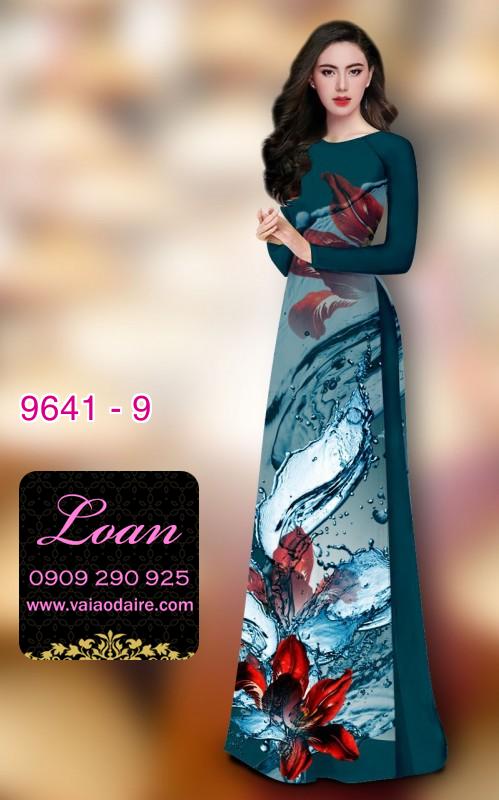 Vải áo dài hoa 3D