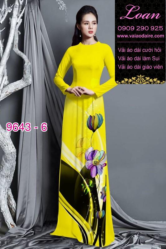 Vải áo dài hoa 3D