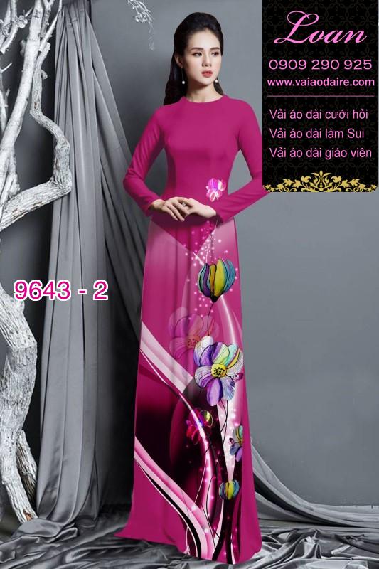 Vải áo dài hoa 3D