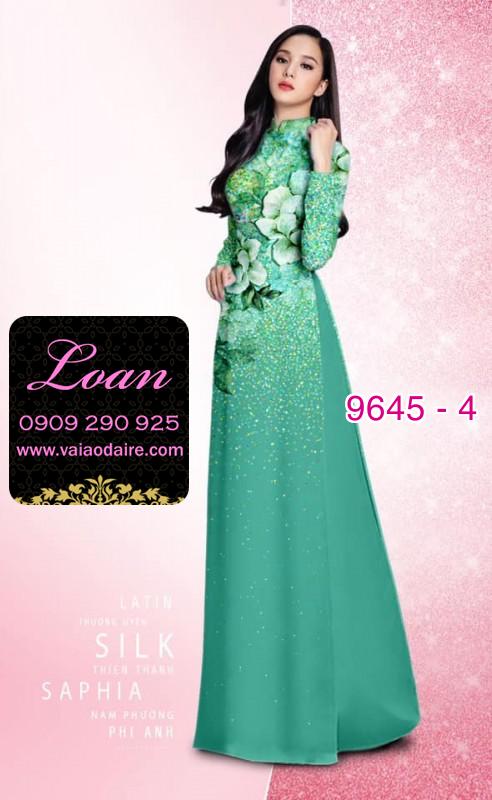Vải áo dài hoa 3D