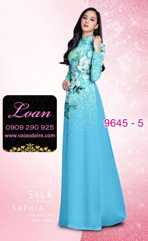 Vải áo dài hoa 3D