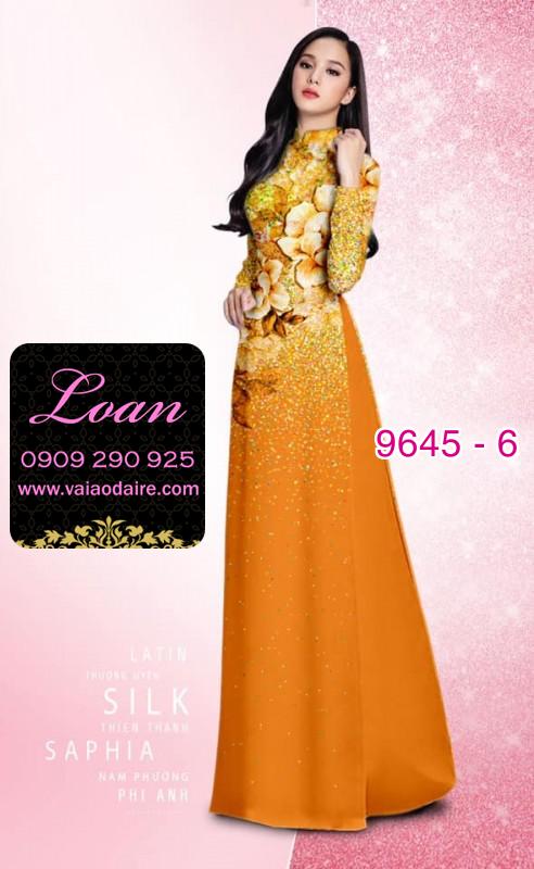 Vải áo dài hoa 3D