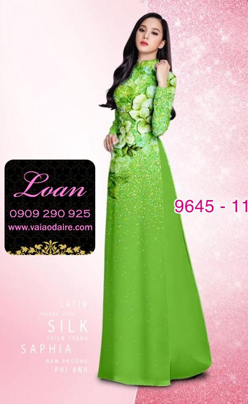 Vải áo dài hoa 3D