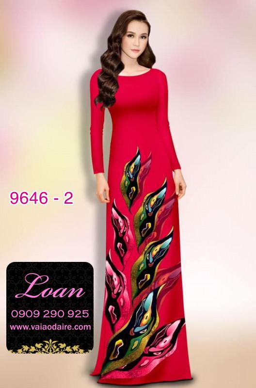 Vải áo dài hoa 3D