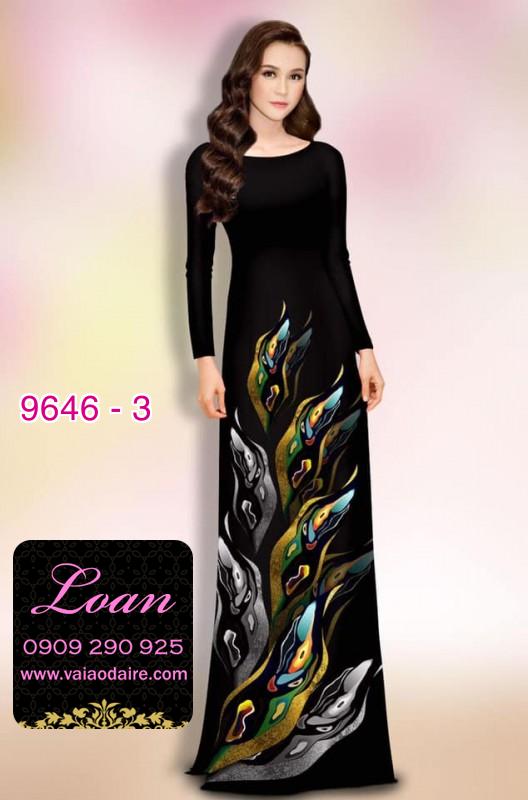 Vải áo dài hoa 3D