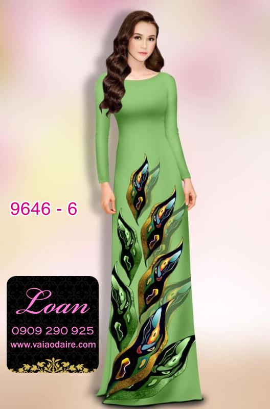 Vải áo dài hoa 3D