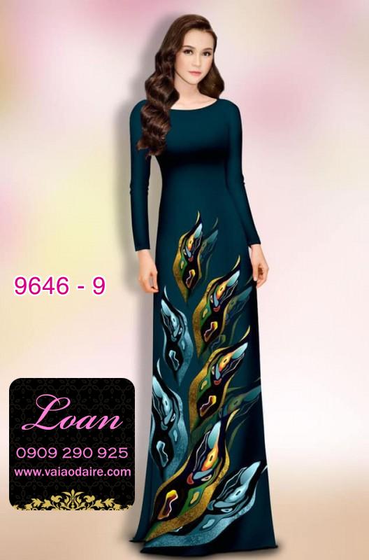 Vải áo dài hoa 3D