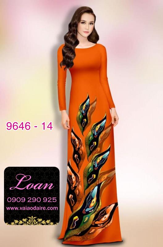Vải áo dài hoa 3D
