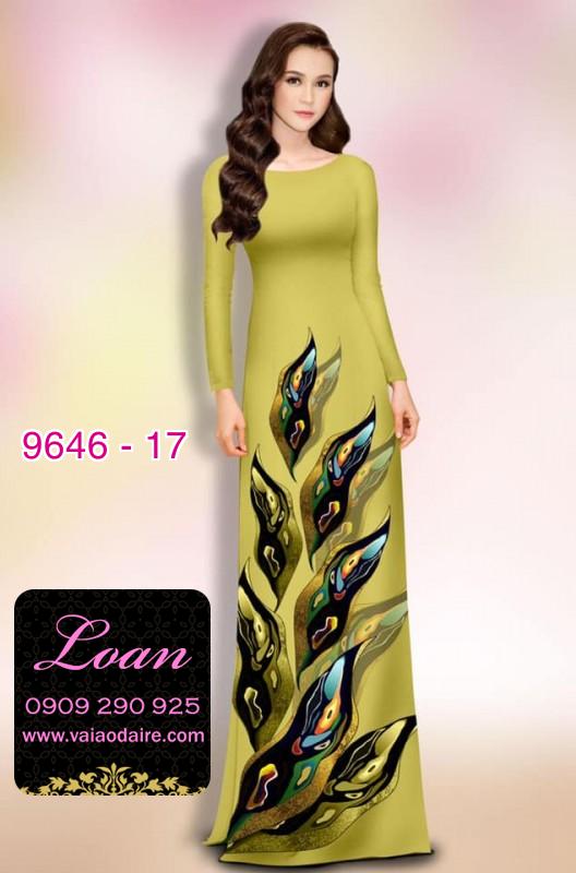 Vải áo dài hoa 3D