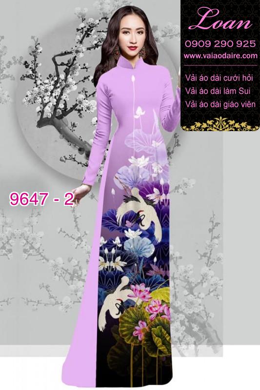 Vải áo dài hoa Sen