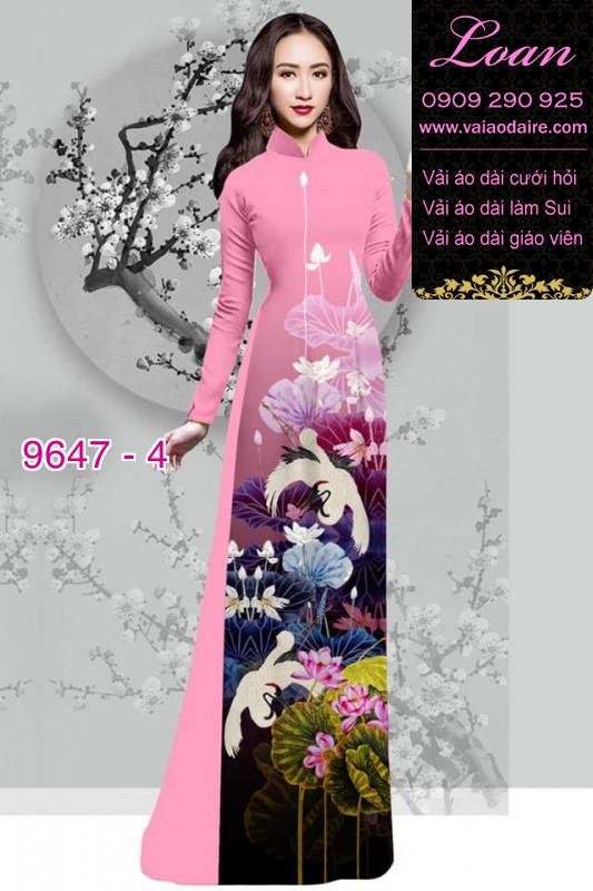 Vải áo dài hoa Sen