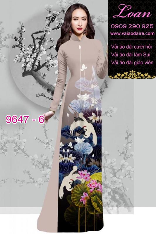 Vải áo dài hoa Sen