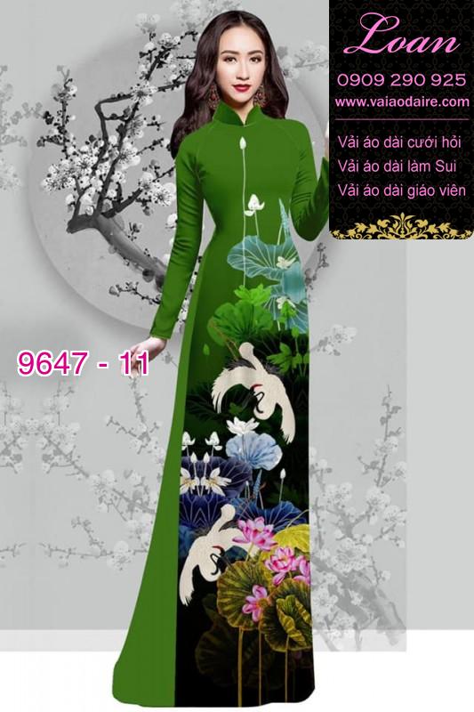 Vải áo dài hoa Sen