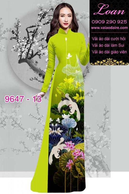 Vải áo dài hoa Sen