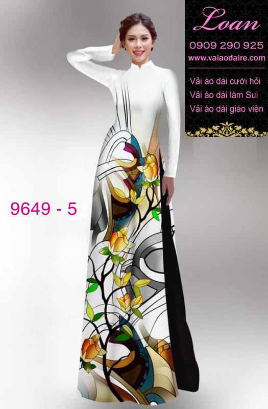 Vải áo dài hoa 3D Vải áo dài hoa 3D