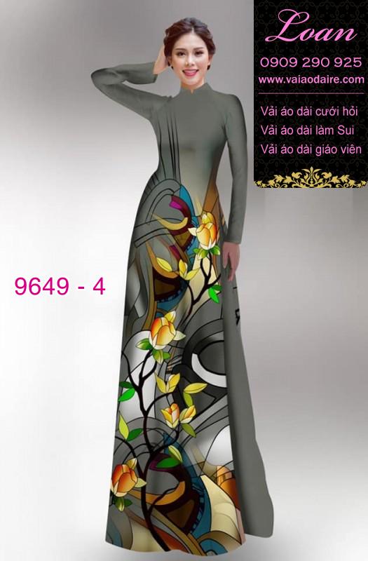 Vải áo dài hoa 3D Vải áo dài hoa 3D