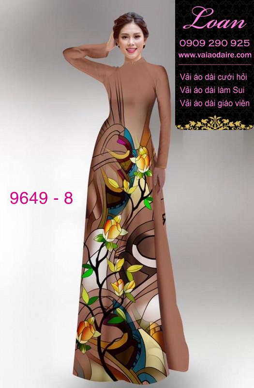 Vải áo dài hoa 3D Vải áo dài hoa 3D