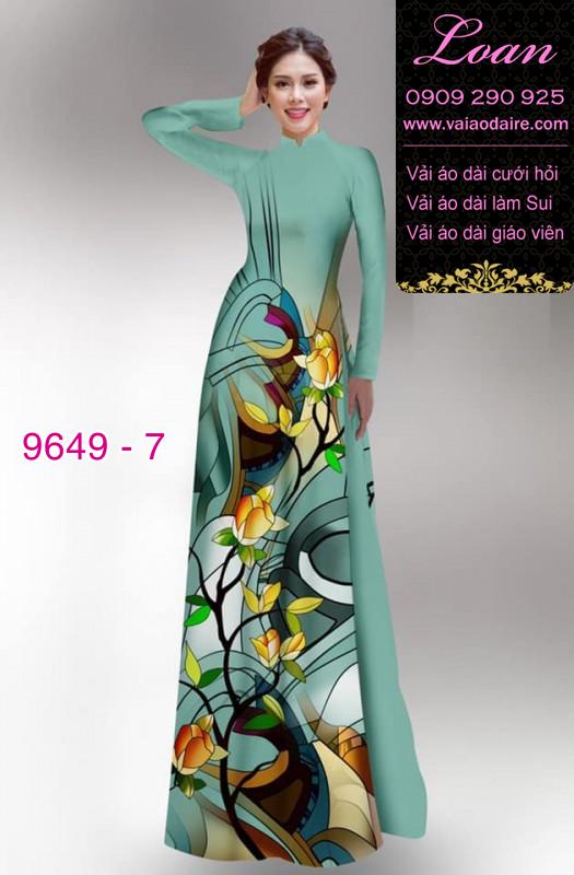 Vải áo dài hoa 3D Vải áo dài hoa 3D