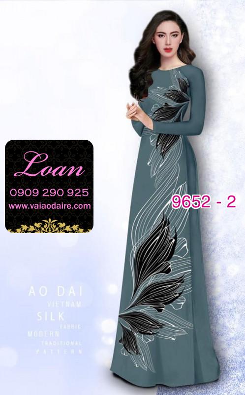 Vải áo dài hoa 3D Vải áo dài hoa 3D