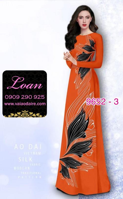 Vải áo dài hoa 3D Vải áo dài hoa 3D