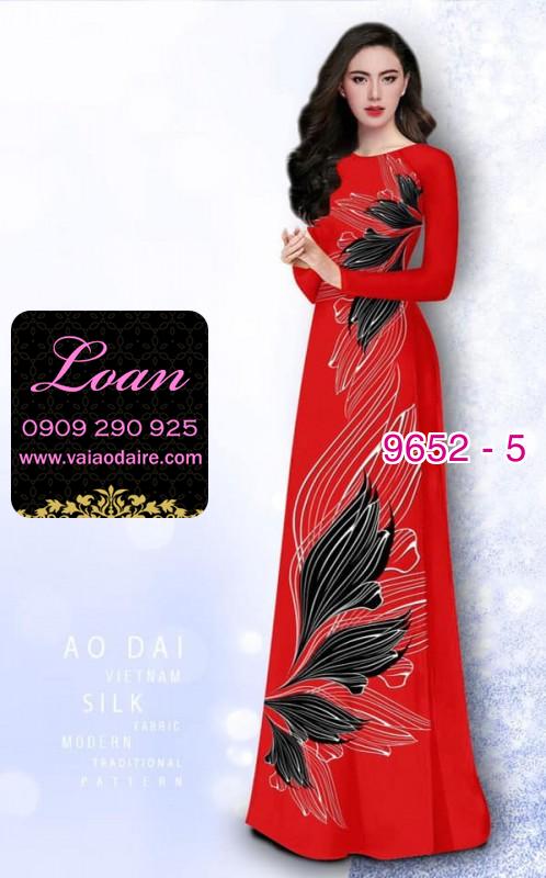 Vải áo dài hoa 3D Vải áo dài hoa 3D