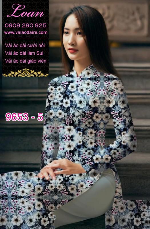 Vải áo dài hoa nhí