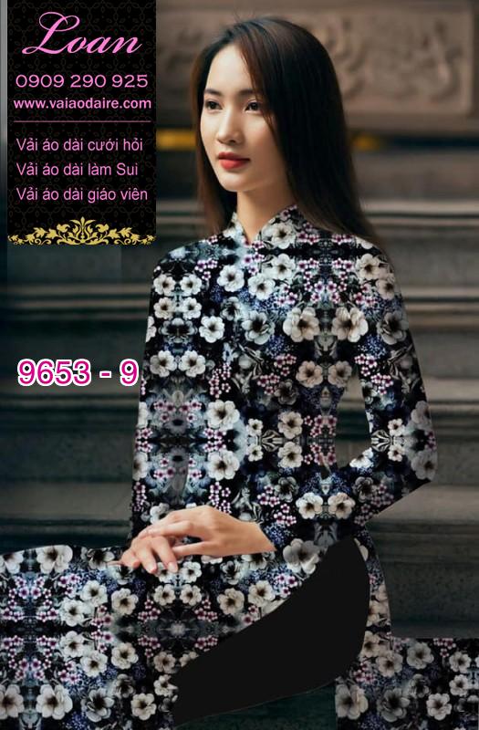 Vải áo dài hoa nhí