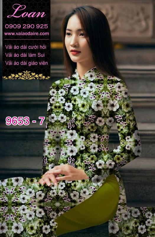 Vải áo dài hoa nhí