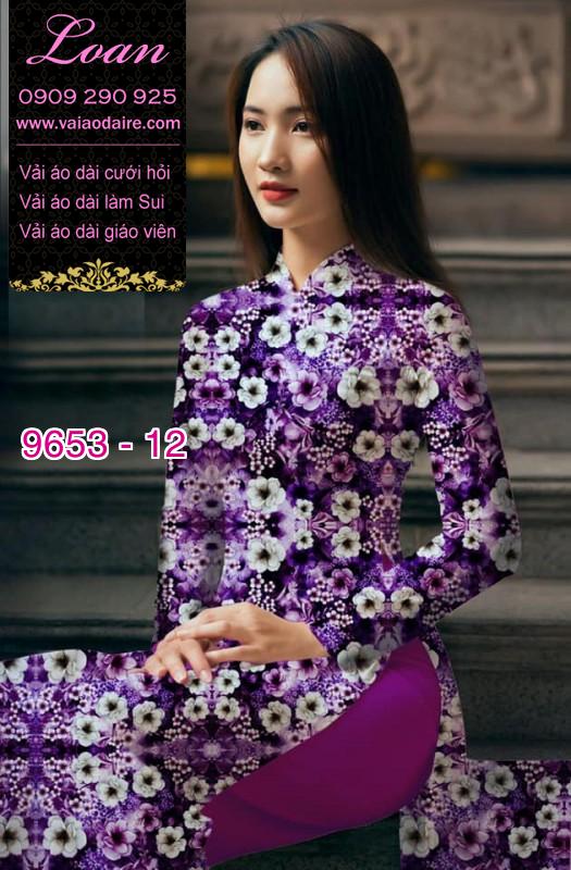 Vải áo dài hoa nhí