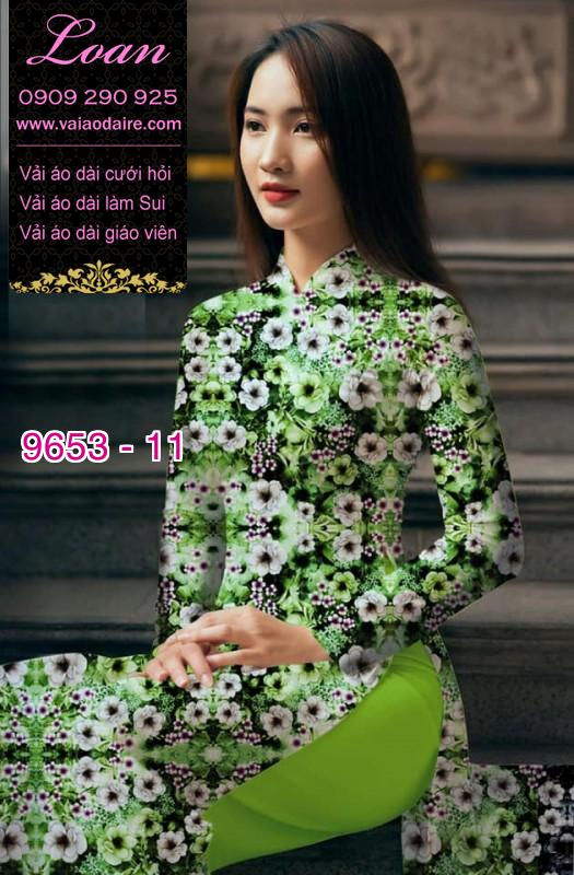 Vải áo dài hoa nhí